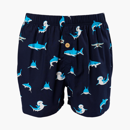 Mens Bamboo Boxer Short - Shark Size M