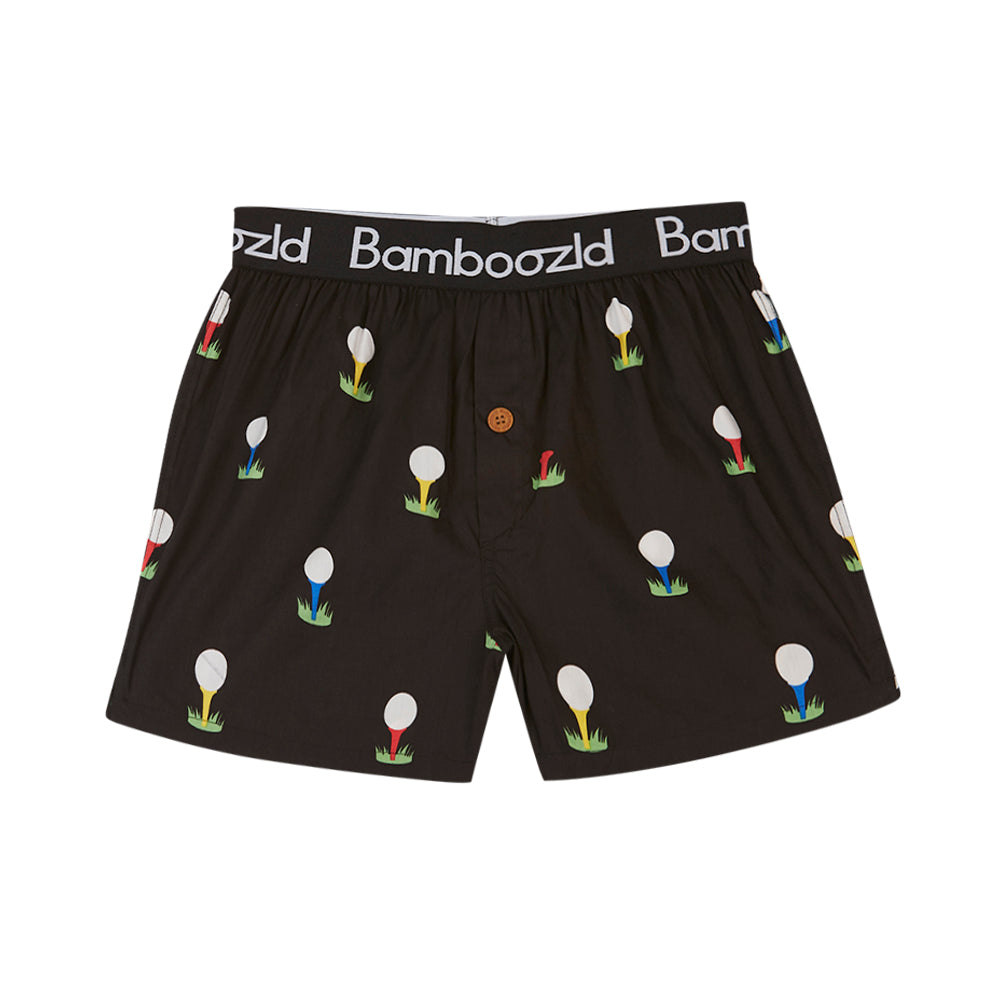 Mens Bamboo Boxer Short - Tee Time Size S