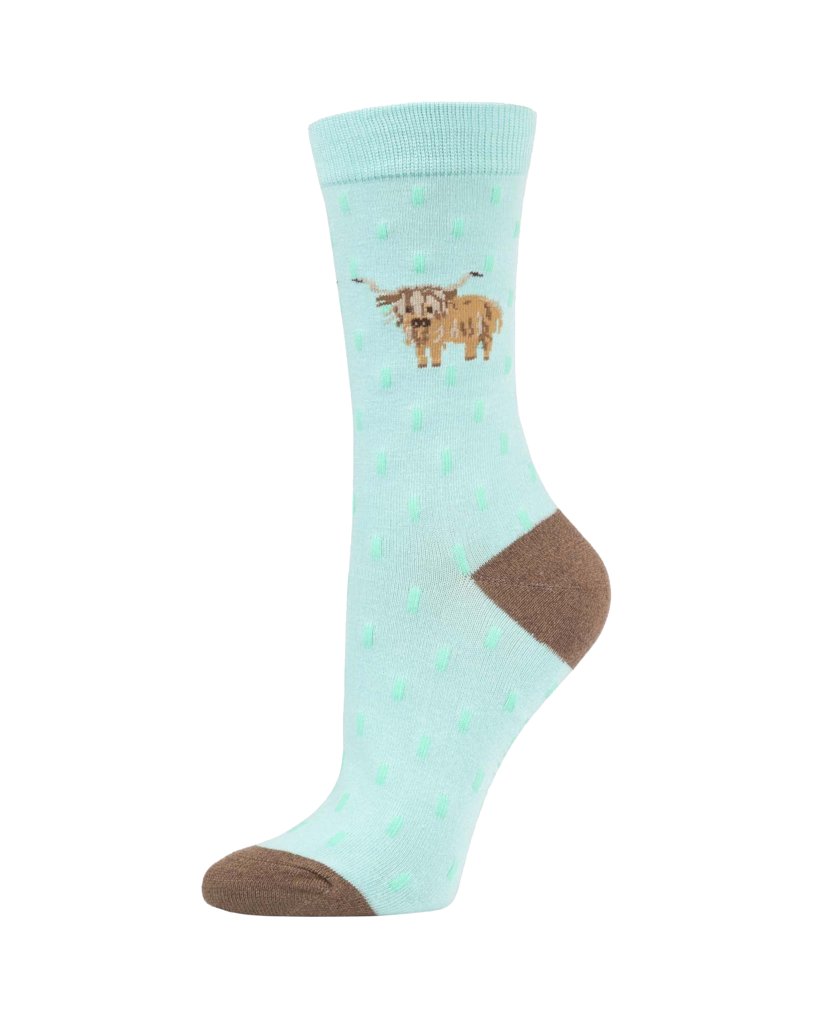 Womens Bamboo Socks - Highland Cow