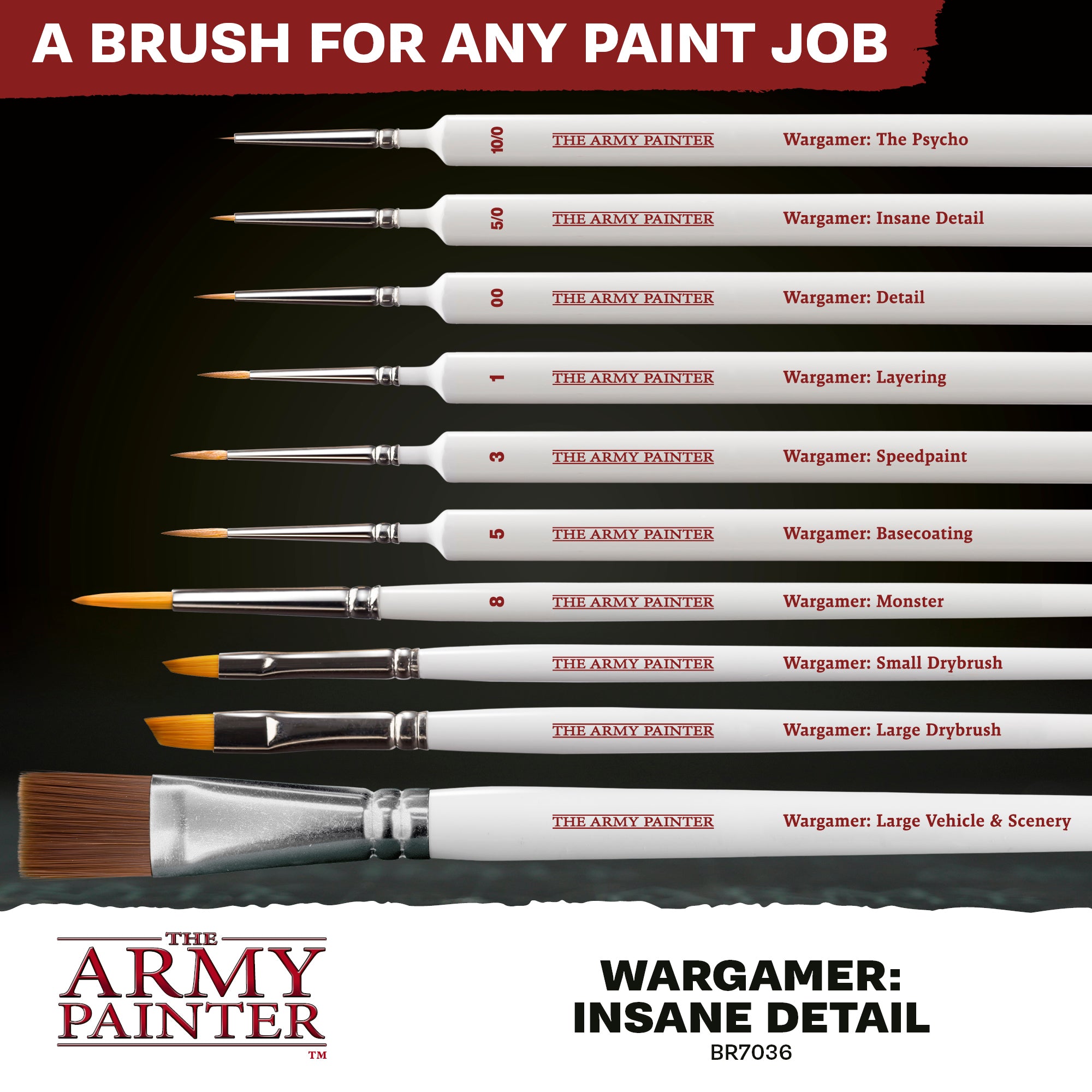 Insane Detail 5/0 Size Brush - Army Painter