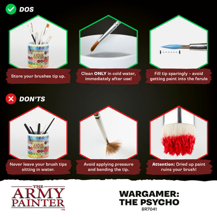 The Psycho 10/0 Size Brush - Army Painter