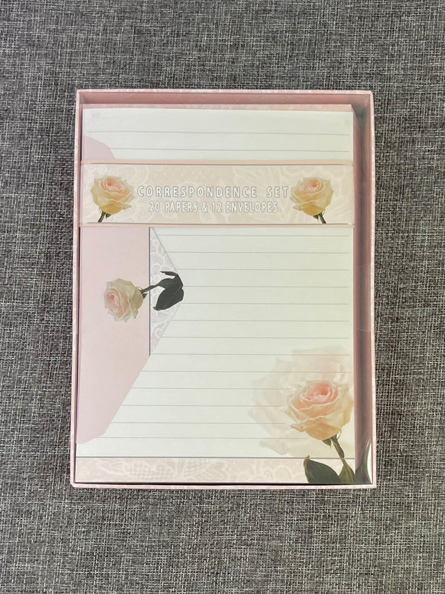 Correspondence Set - Pink Rose by Ozcorp