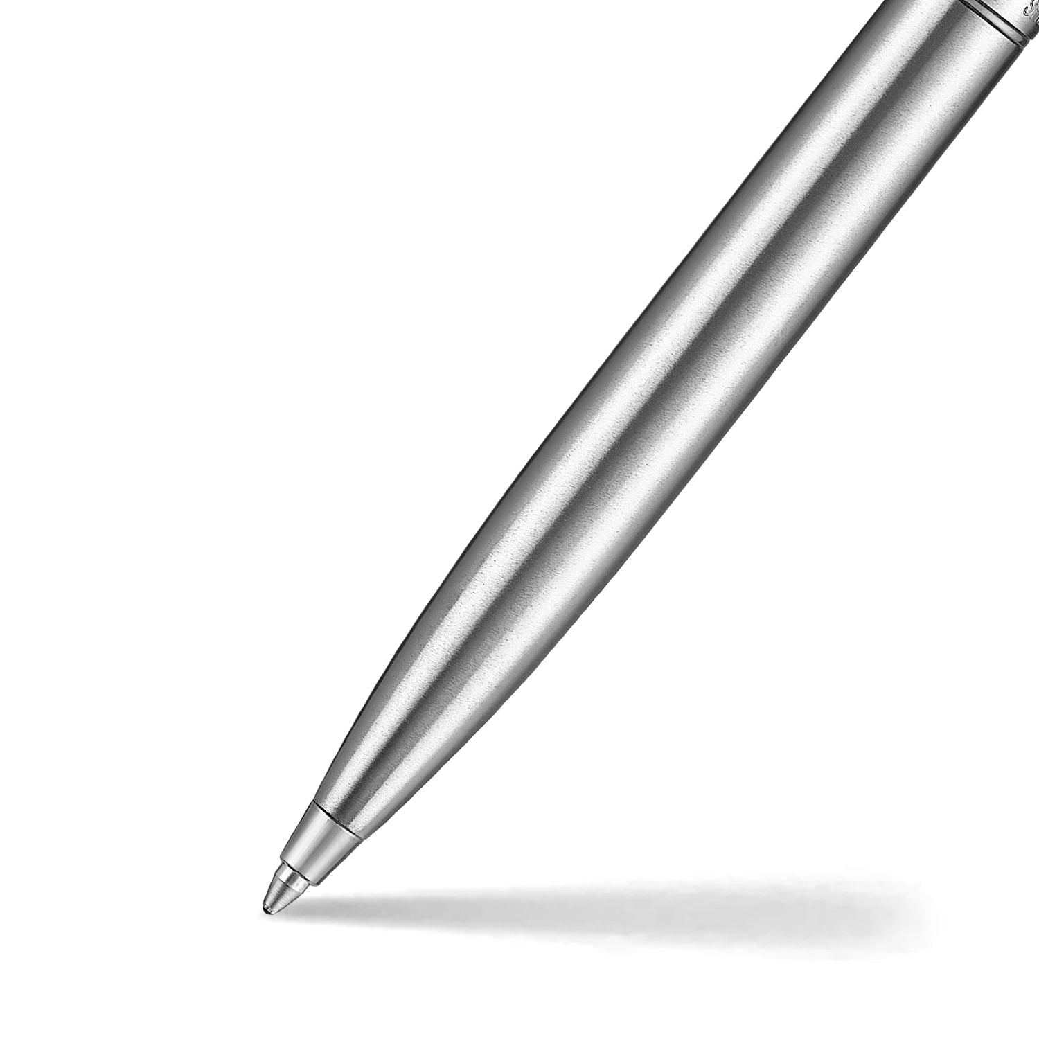 Sheaffer Sentinel brushed chrome ballpoint, cap and clip detail