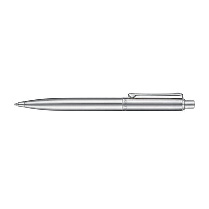 Sheaffer Sentinel brushed chrome ballpoint pen shown full length