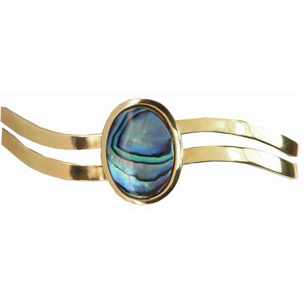 Paua Bangle - Gold Plated GB103