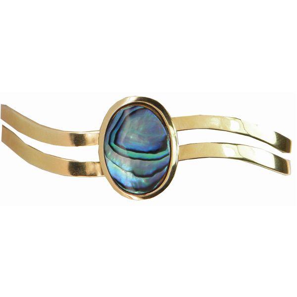 Paua Bangle - Gold Plated GB103