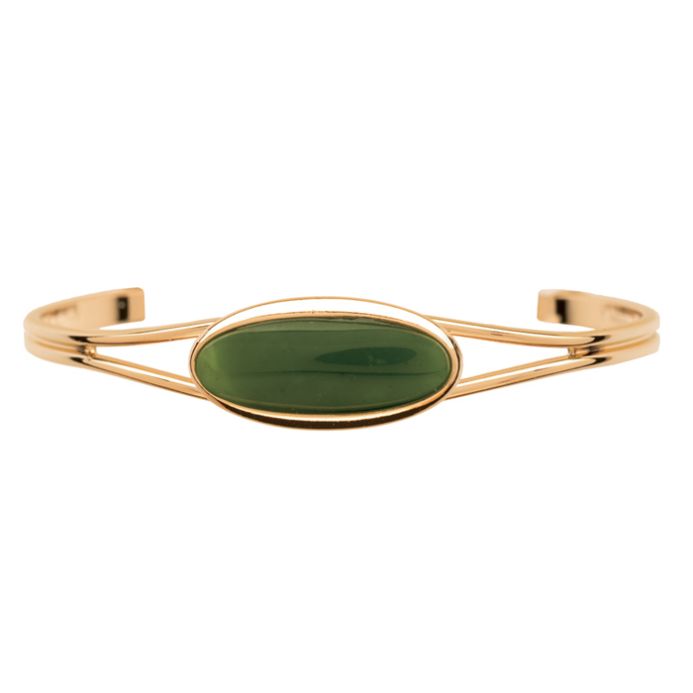 Jade Bangle - Gold Plated GL937