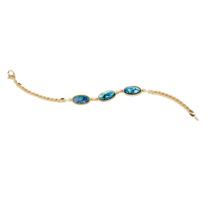 Paua Bracelet - Gold Plated GP952