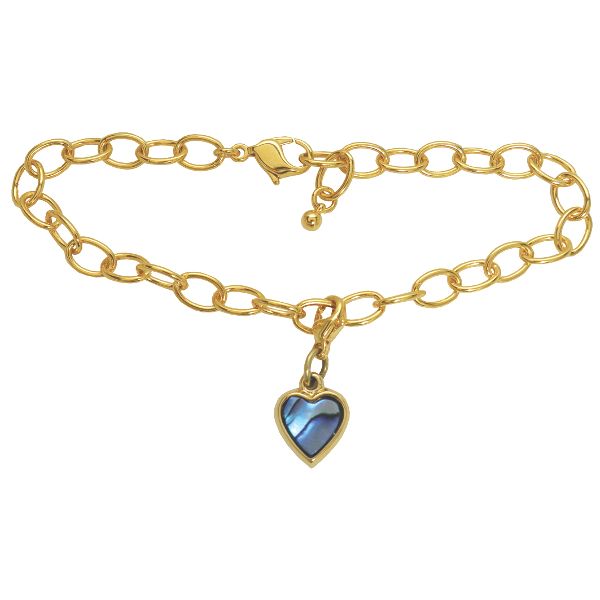 Heart Charm Bracelet - Gold Plated GP971
