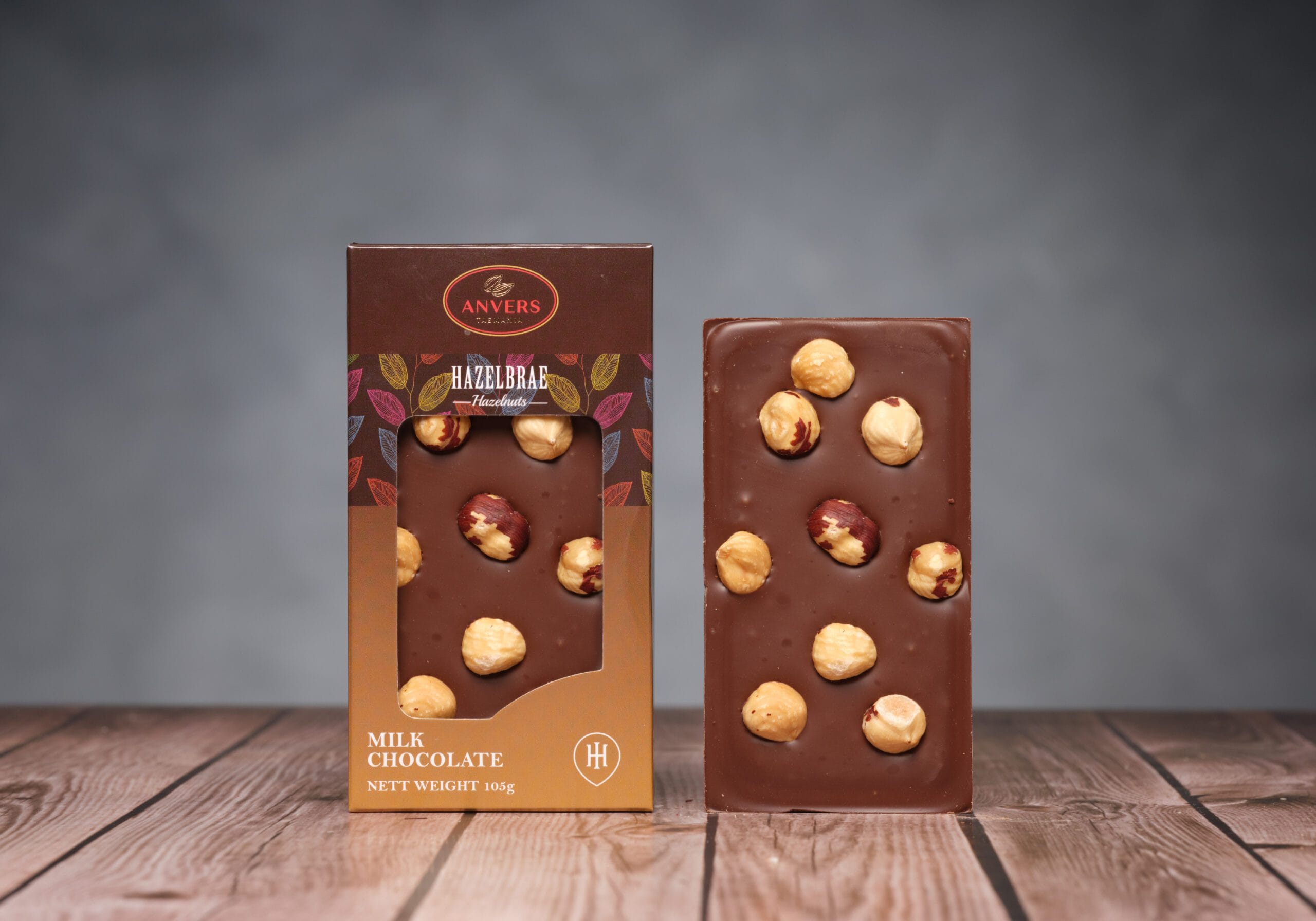 Anvers Tasmania Hazelbrae Chocolate Block 105g