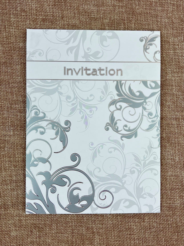Invitation Pad - Silver Linework by Ozcorp