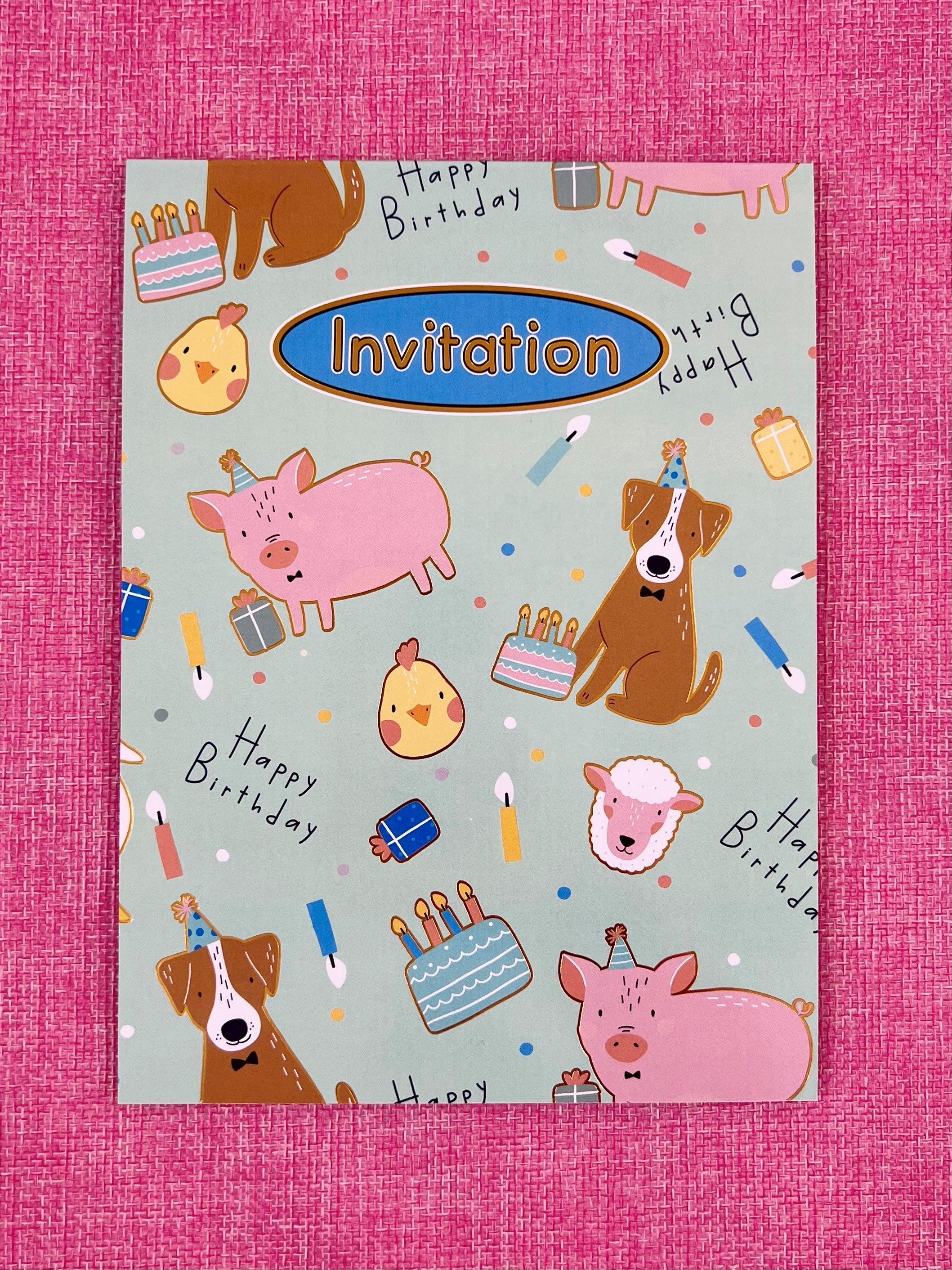 Invitation Pad - Farmyard Happy Birthday by Ozcorp
