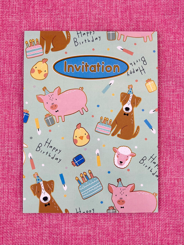 Invitation Pad - Farmyard Happy Birthday by Ozcorp