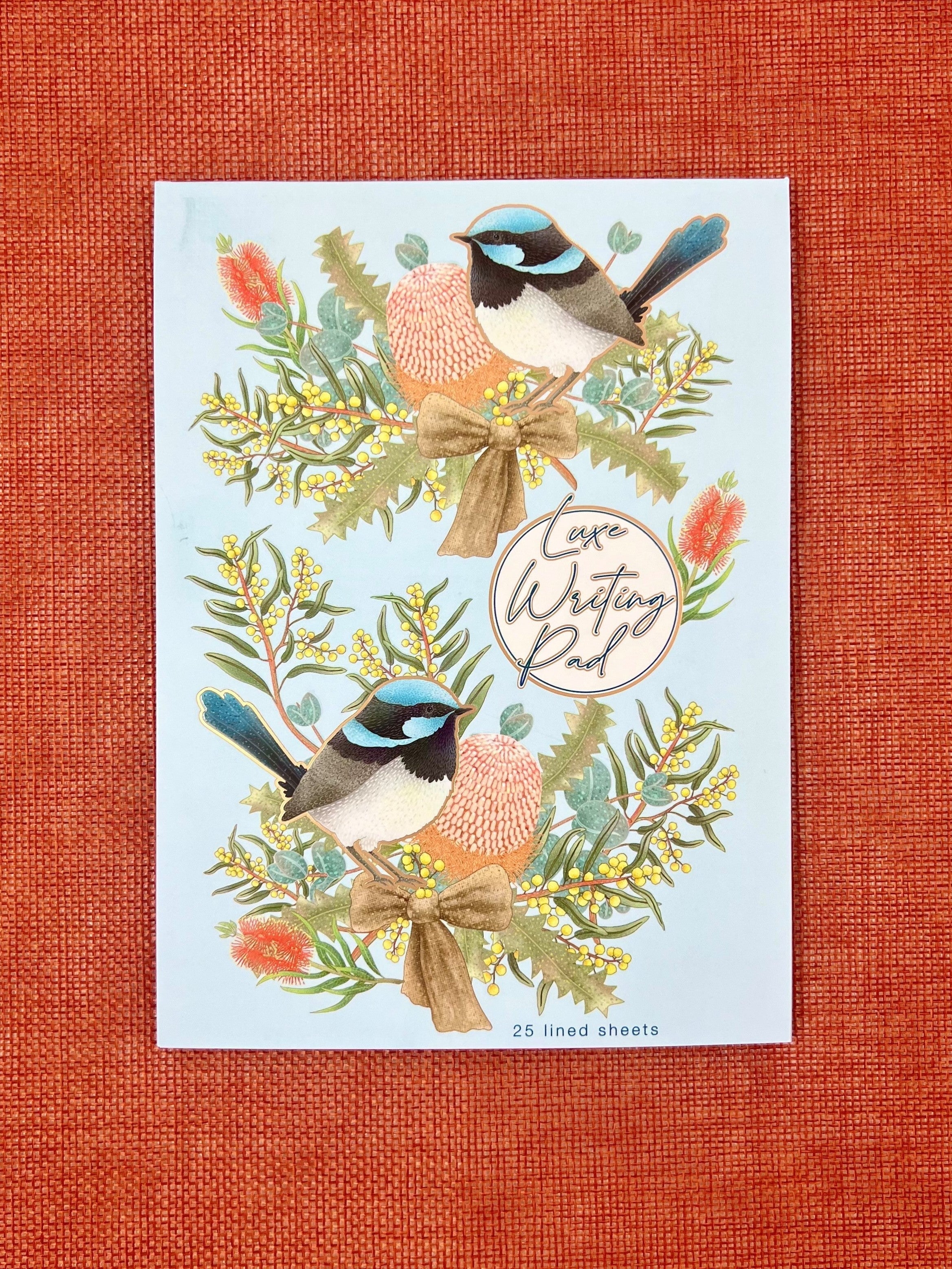 Writing Pad - Blue Wren by Ozcorp