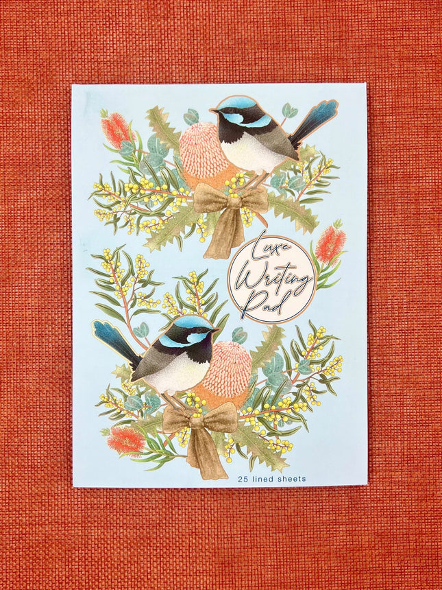 Writing Pad - Blue Wren by Ozcorp