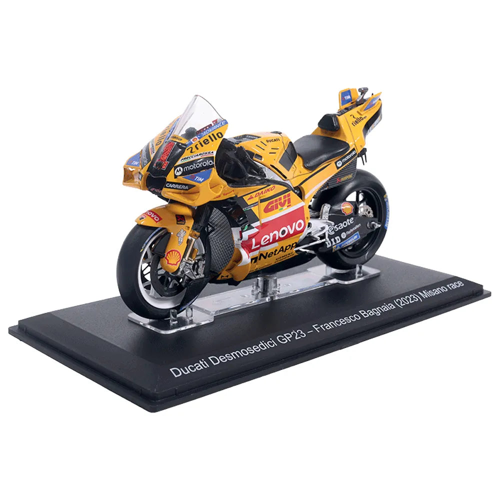 Ducati Desmosedici GP23 (Misano GP Yellow) – Francesco Bagnaia (2023) 1:18 diecast model