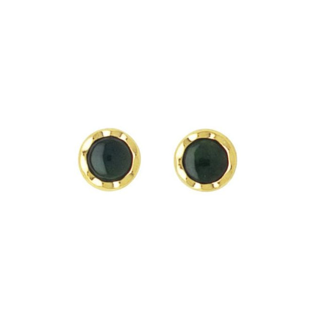 Jade Stud Earrings - Gold Plated JE213