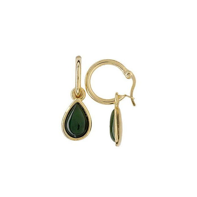 Jade Drop Earrings - Gold Plated JE486