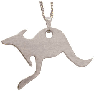 Kangaroo Pendant Necklace - Palladium Plated KPC04
