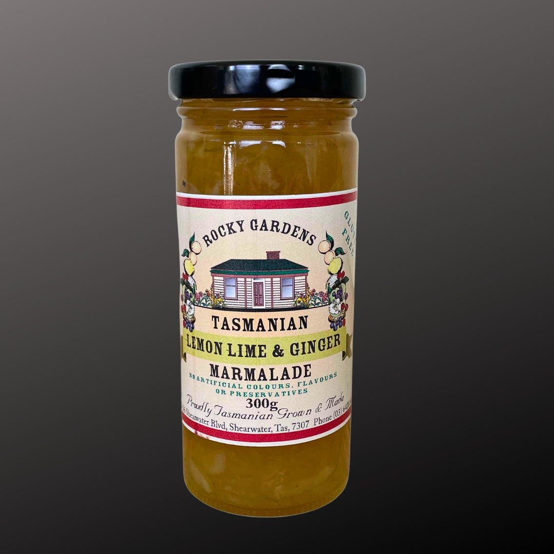 Lemon Lime and Ginger Marmalade 180g by Rocky Gardens