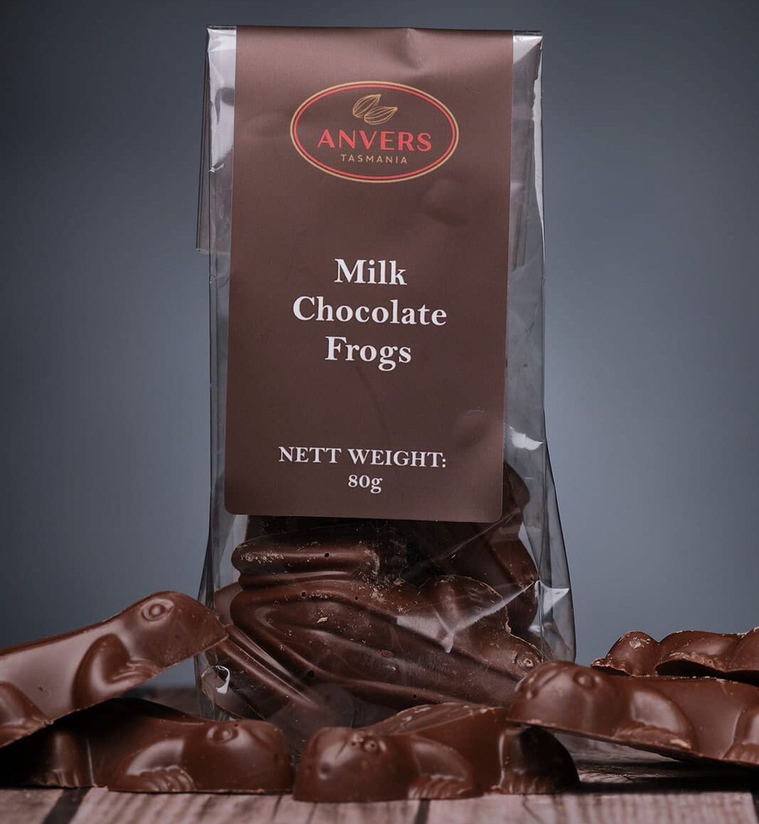 Anvers Tasmania Milk Chocolate Frogs 80g