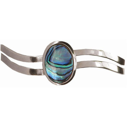 Paua Bangle - Palladium Plated PB103