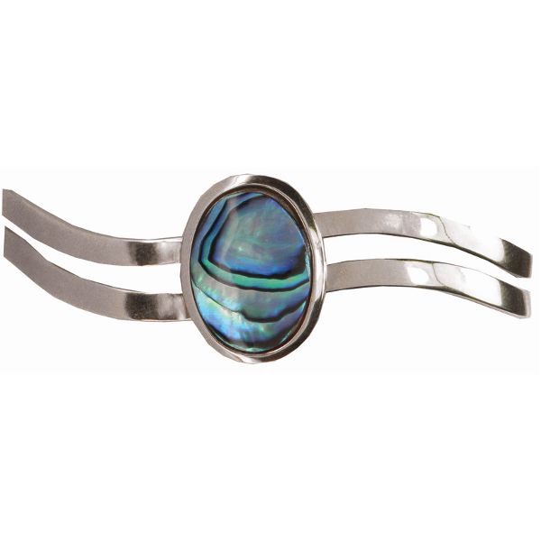 Paua Bangle - Palladium Plated PB103