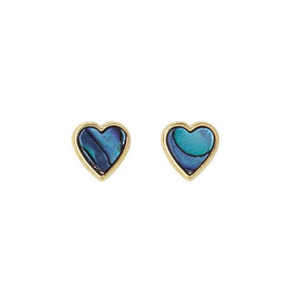 Heart Stud Earrings - Gold Plated PE214