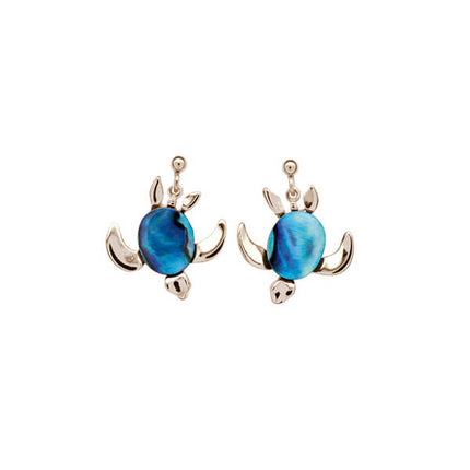 Turtle Earrings - Palladium Plated PE363
