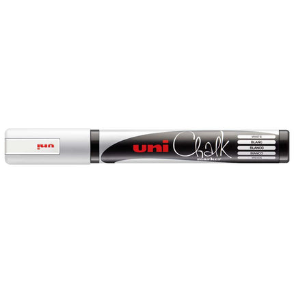 Uni Chalk Marker - White (Fine Tip), chalk-effect marker