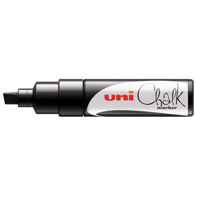 Uni Chalk Marker - Black, chalk-effect marker