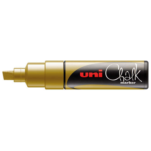 Uni Chalk Marker - Gold, chalk-effect marker