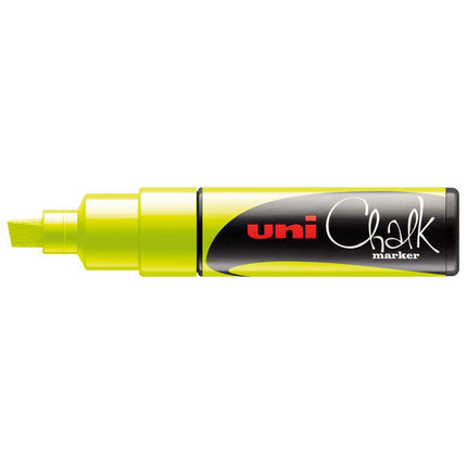 Uni Chalk Marker - Fluoro Yellow, chalk-effect marker