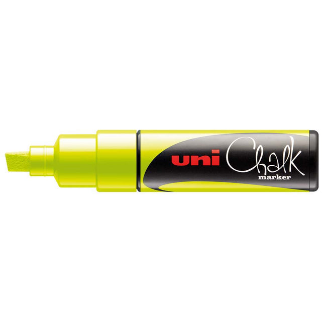 Uni Chalk Marker - Fluoro Yellow, chalk-effect marker