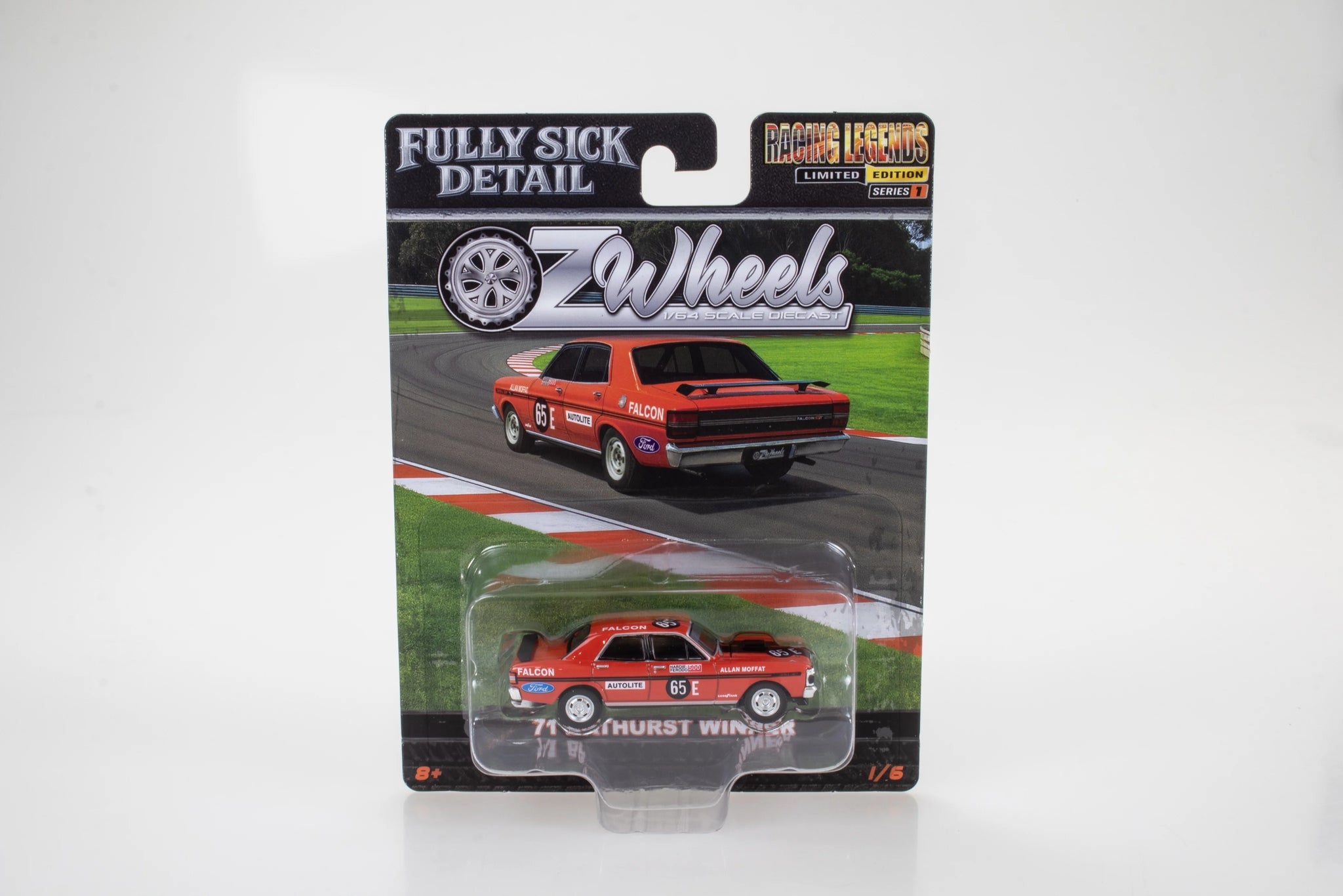 Oz Wheels 1:64 #65E Ford XY Falcon GTHO Allan Moffat 1971 Bathurst Racing Legends FSD1