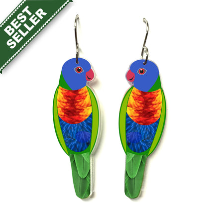 Rainbow Lorikeet Earrings