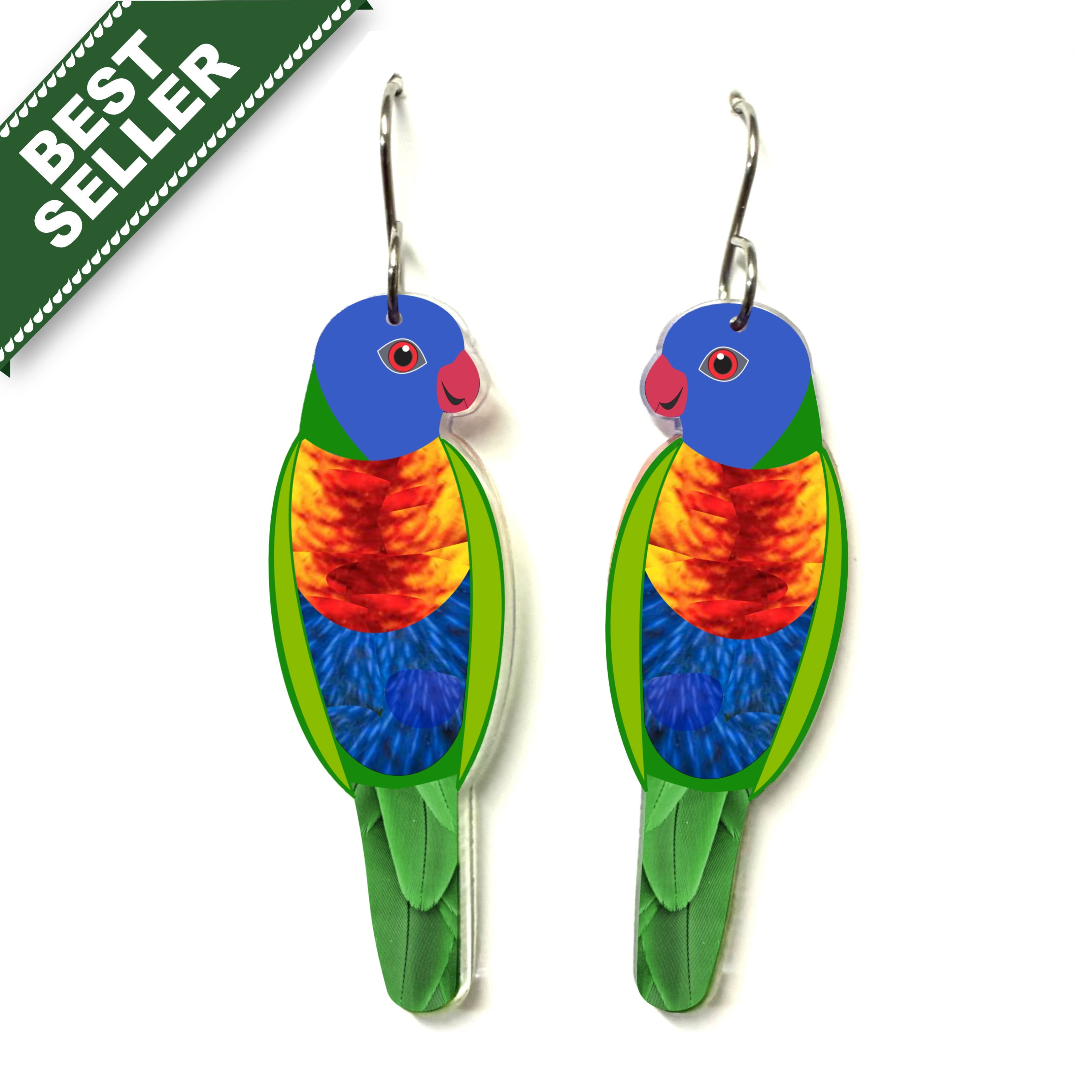 Rainbow Lorikeet Earrings (k)