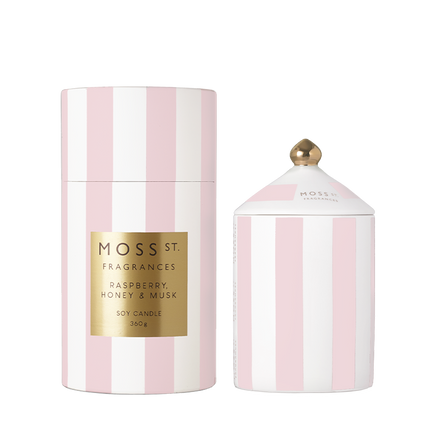 Raspberry Honey & Musk Ceramic Candle 360g