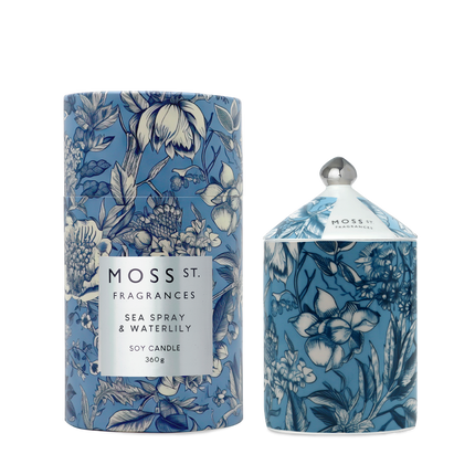 Sea Spray & Waterlily Ceramic Candle 360g
