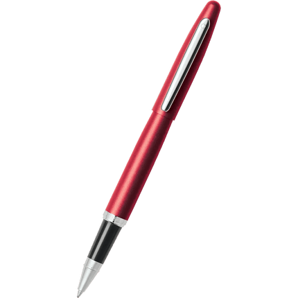 Sheaffer VFM Excessive Red rollerball, cap removed showing grip section