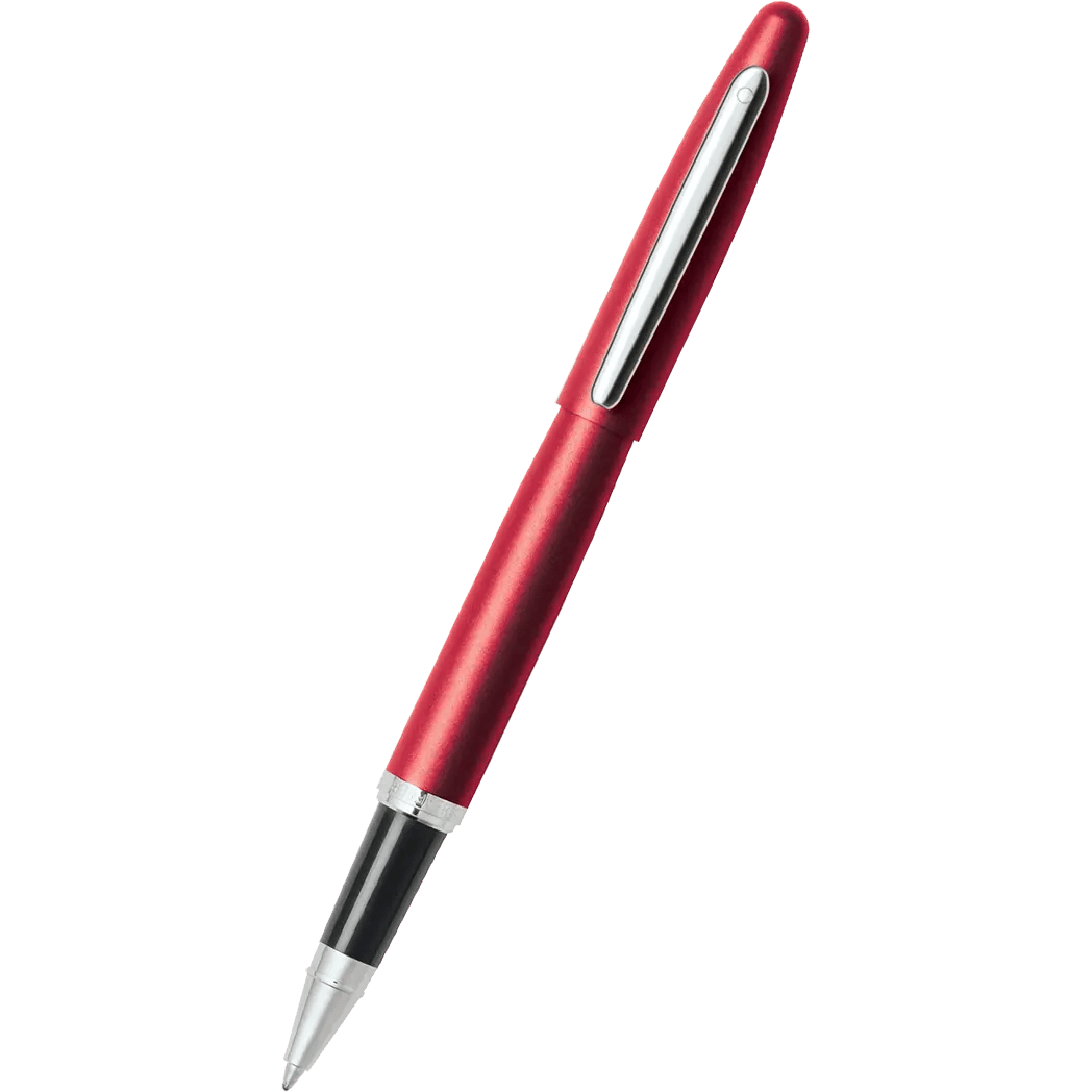 Sheaffer VFM Excessive Red rollerball, cap removed showing grip section