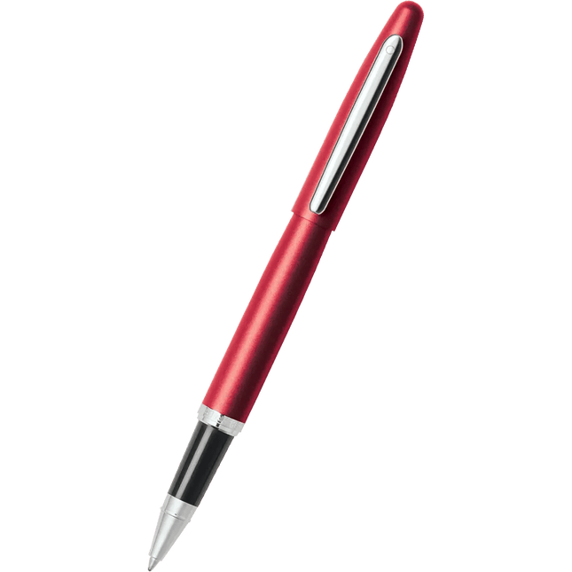 Sheaffer VFM Excessive Red rollerball, cap removed showing grip section