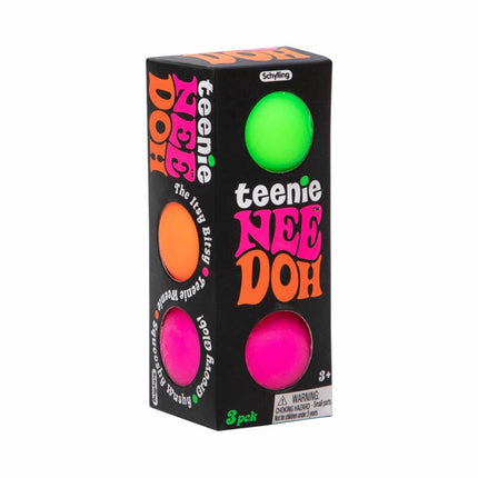 Teenie Nee Doh pack of 3 mini sensory squish balls