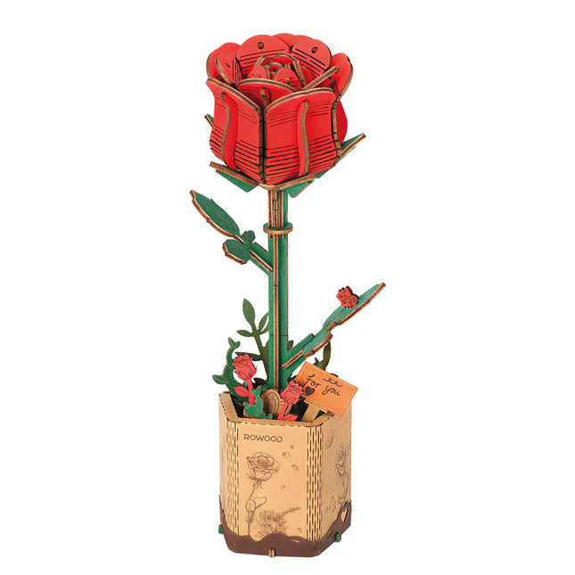 Rowood Wooden Flower Bouquet - Red Rose