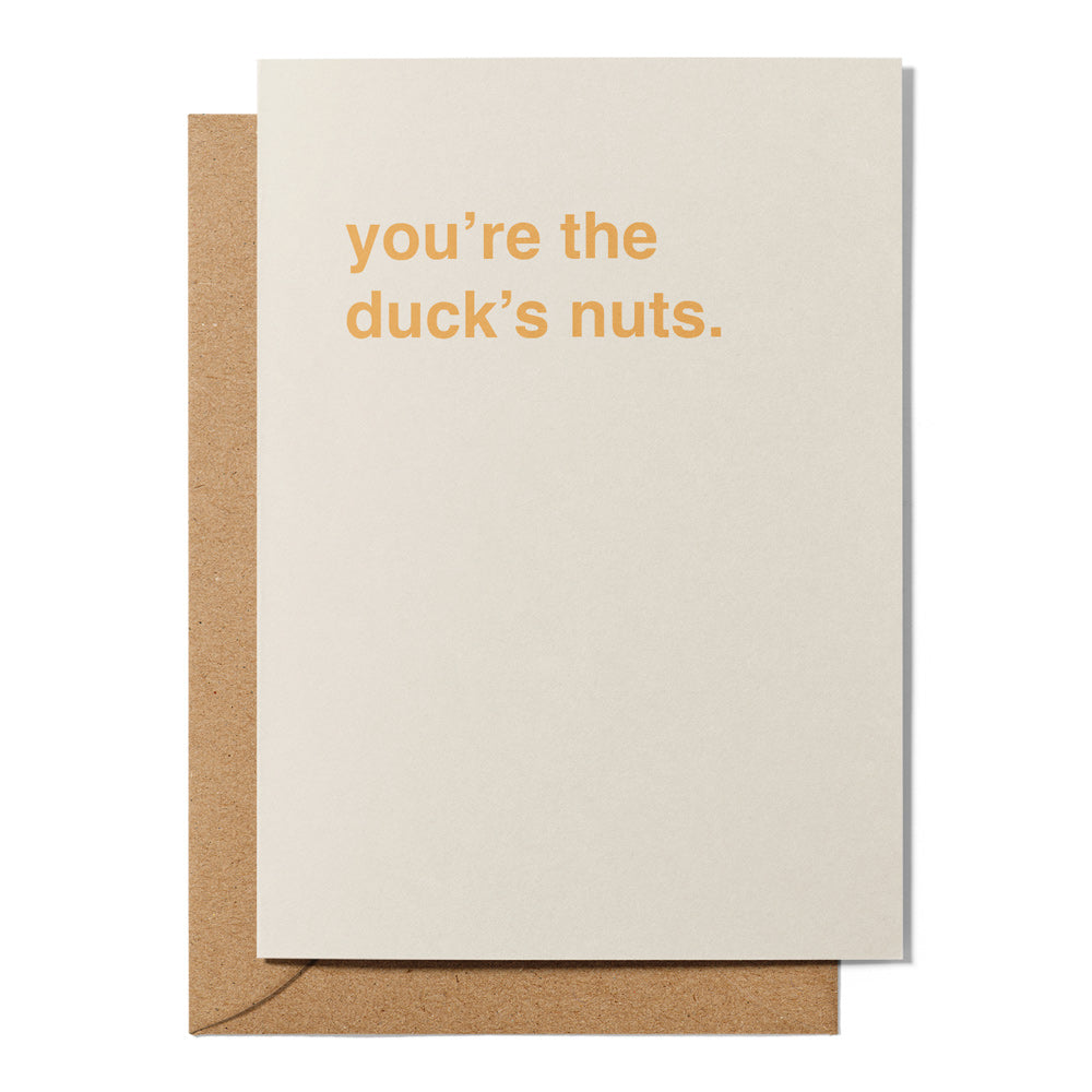 Youre the Ducks Nuts Thank You Card