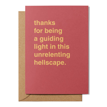 Thanks for being a Guiding Light Thank You Card