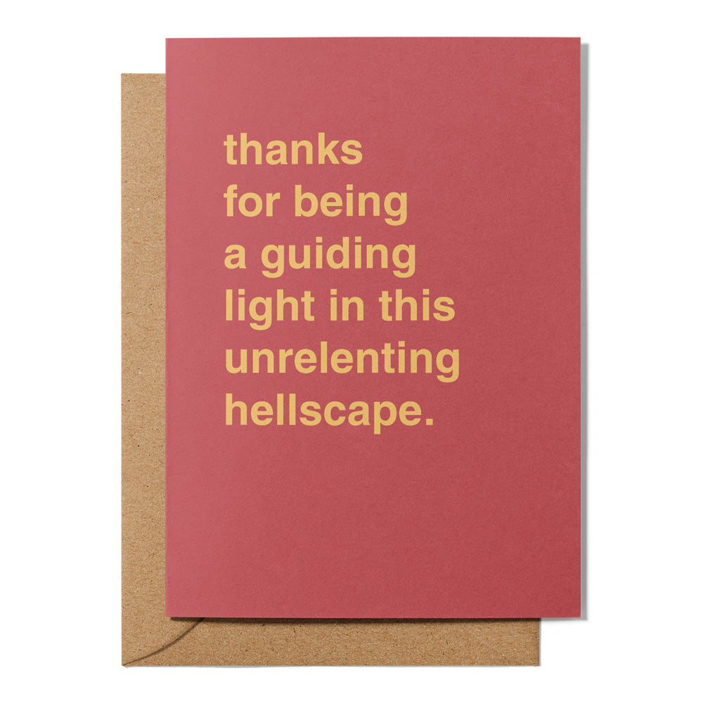 Thanks for being a Guiding Light Thank You Card