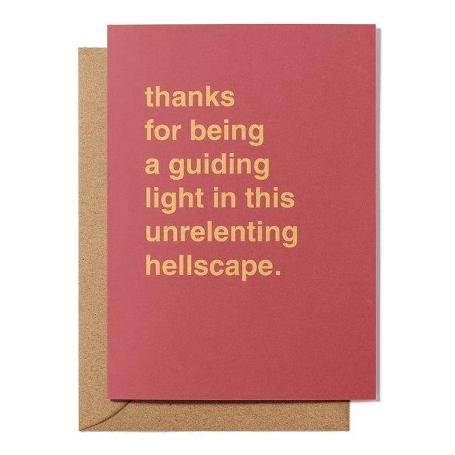 Thanks for being a Guiding Light Thank You Card