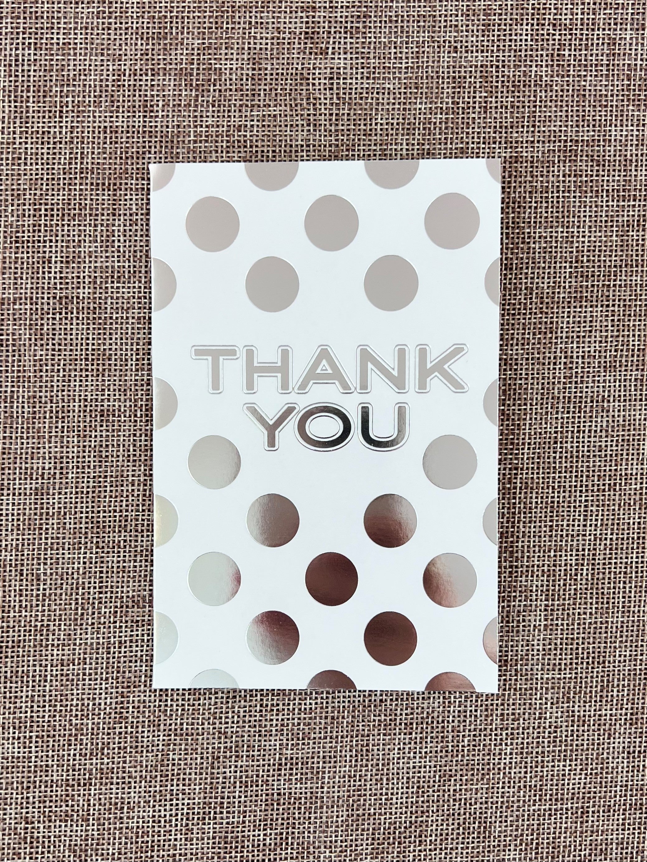 Thank You Cards 10 Pack Silver by Ozcorp