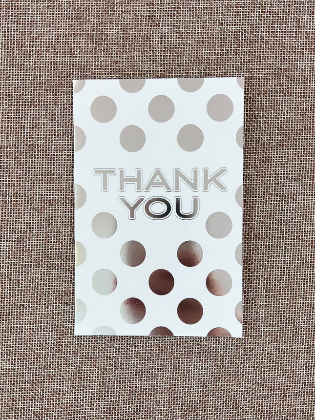 Thank You Cards 10 Pack Silver by Ozcorp